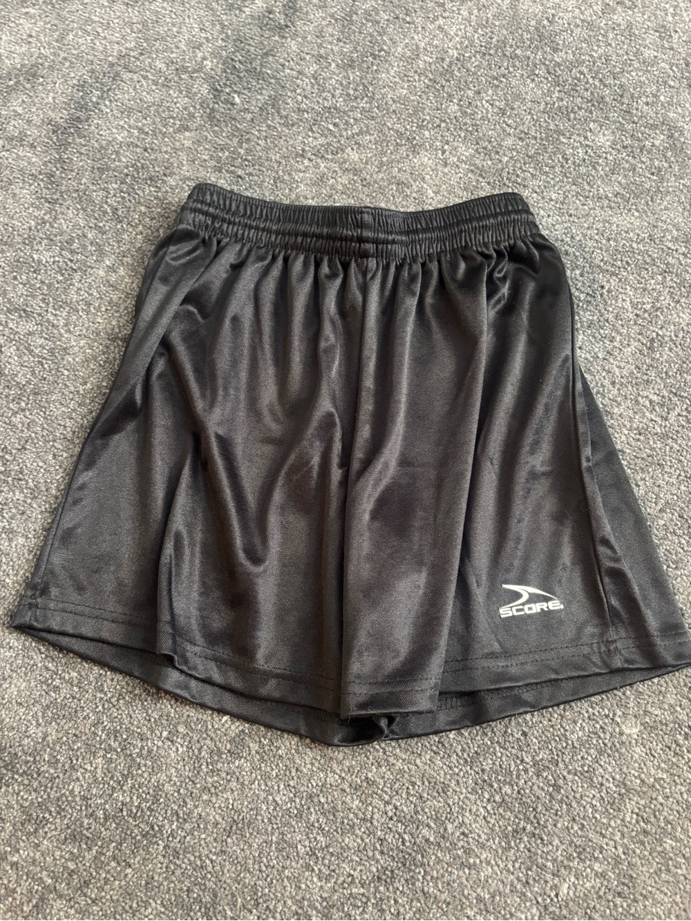 Youth Black Athletic Soccer Shorts